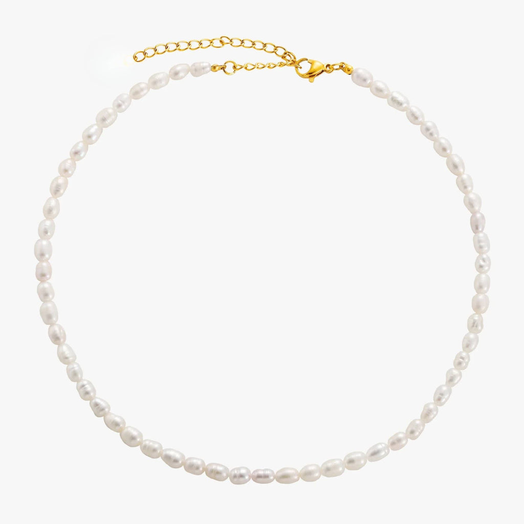 Luna Dainty Petite Fresh Water Rice Pearl Necklace