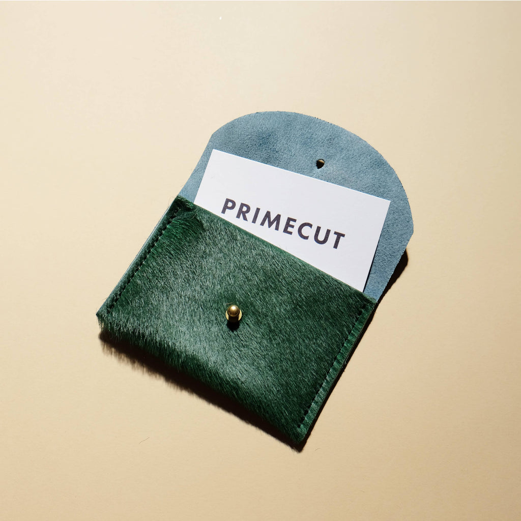 Cardholder - Kelp Hair on Hide