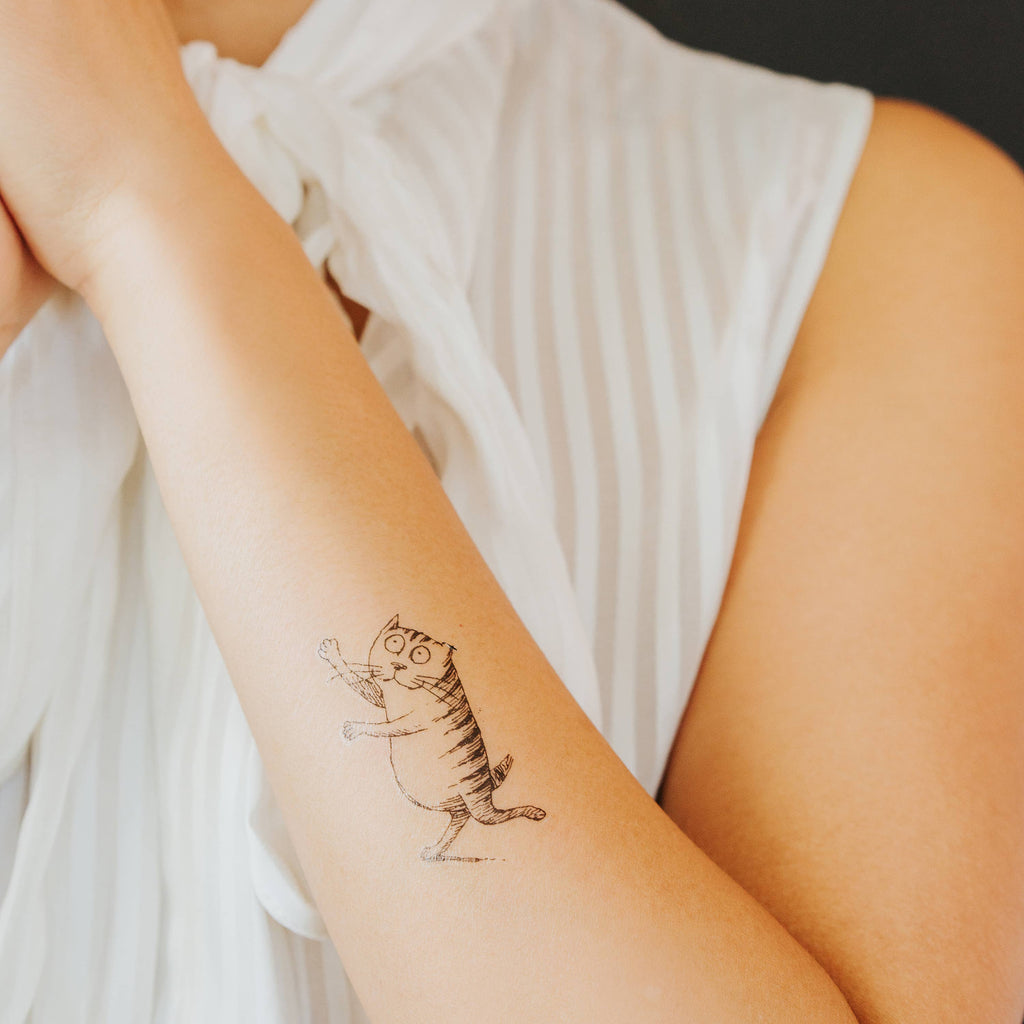 Foss the Cat Tattoo Pair EG