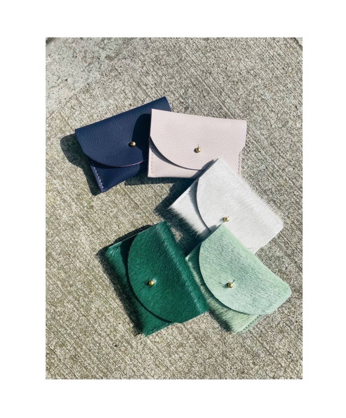 Cardholder - Kelp Hair on Hide