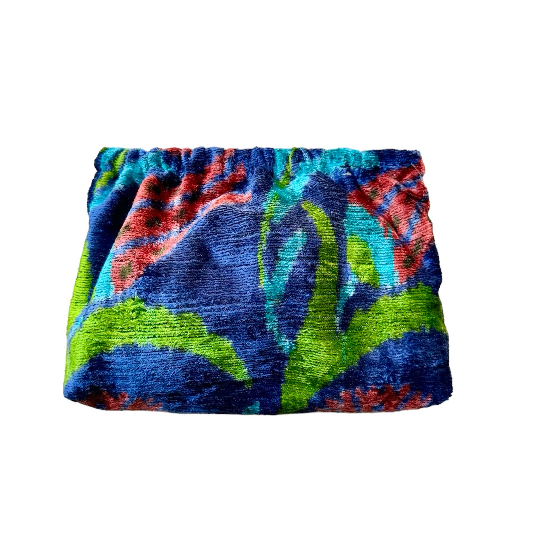 Silk Velvet Ikat Flex Hex Frame Pop-Open Clutch