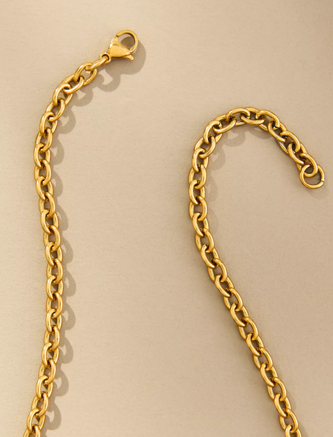 Jana - Rolo Chain Necklace Waterproof 18K Gold PVD
