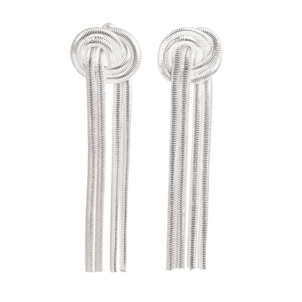 Silver Knot Earrings