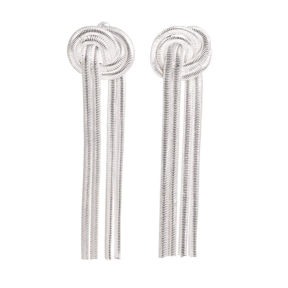 Silver Knot Earrings