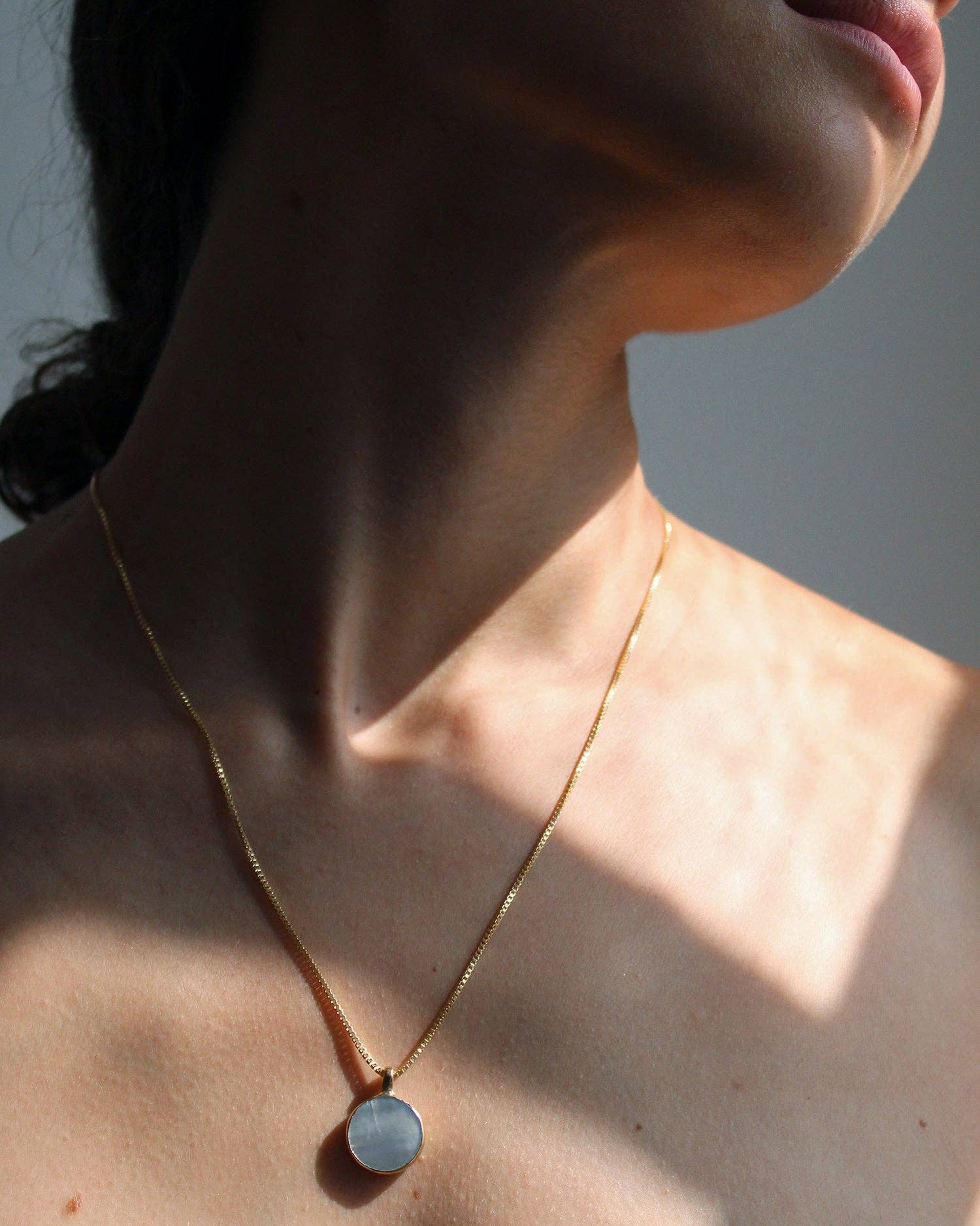 Mare Necklace in Grey Mother of Pearl - Ready to Ship