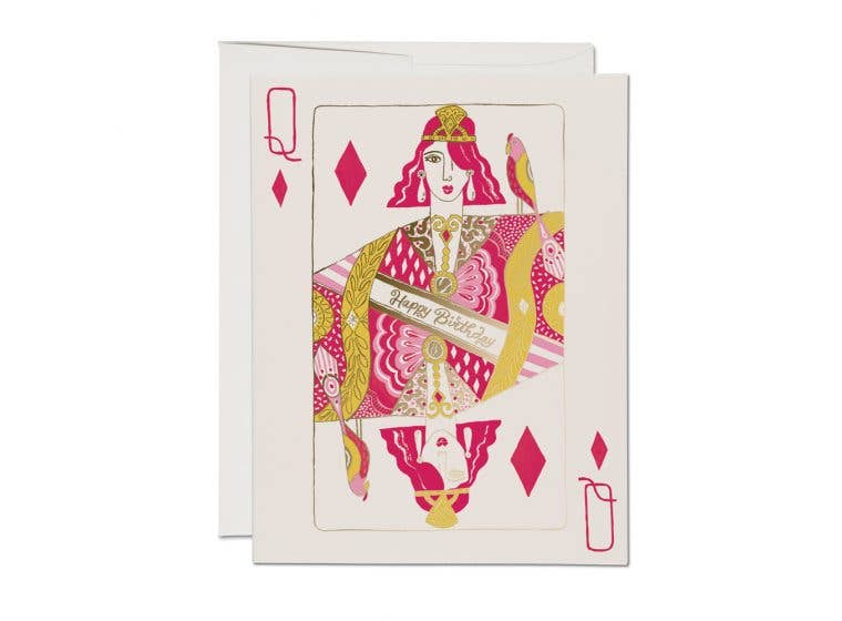 Queen of Diamonds Birthday Greeting Card