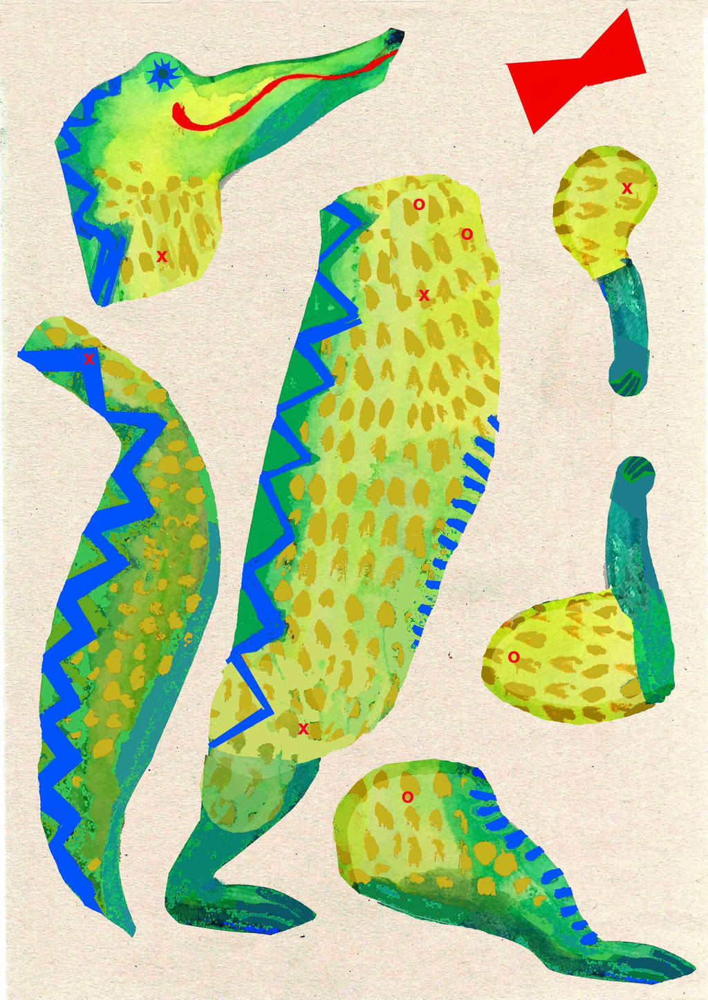 Cut and make Alligator puppet