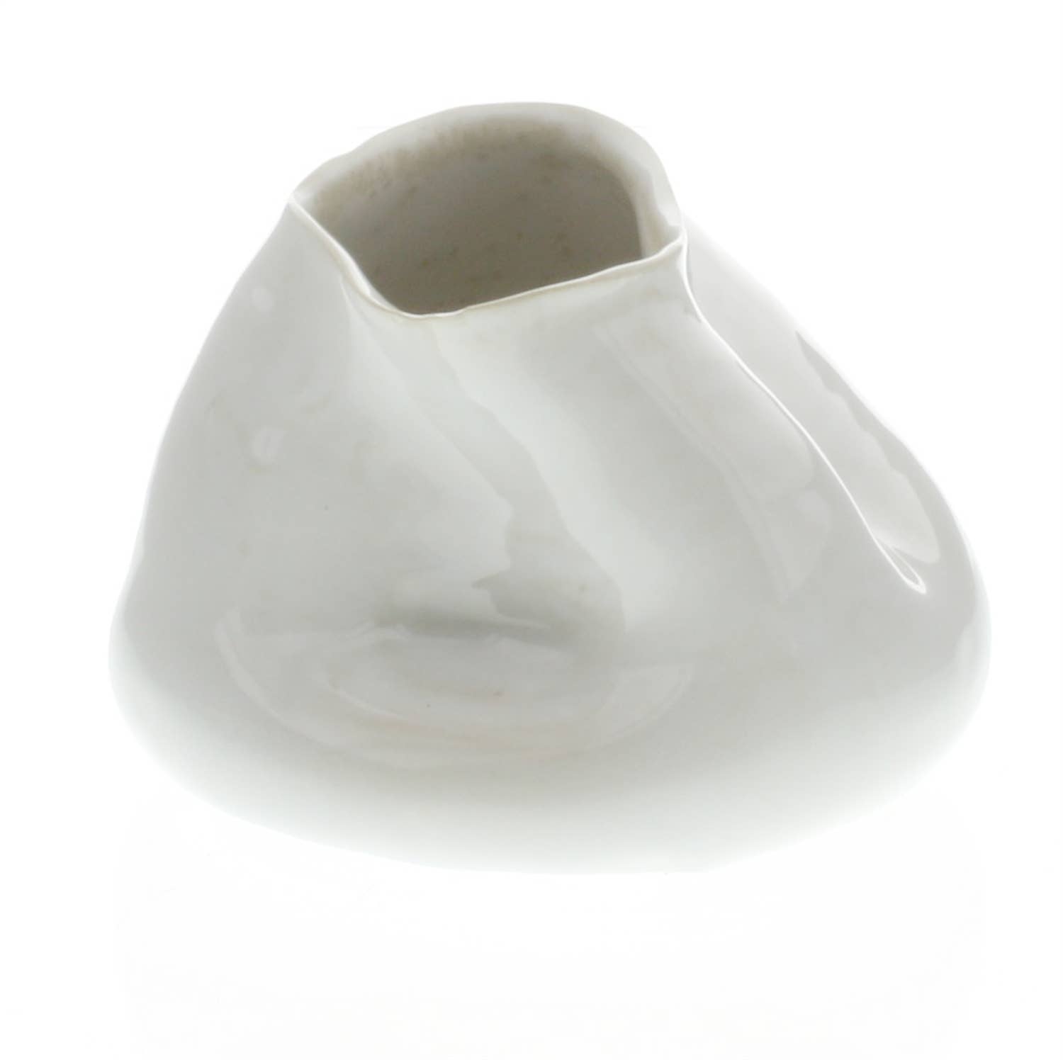 Canyon Ceramic Vase - Small - Fancy White