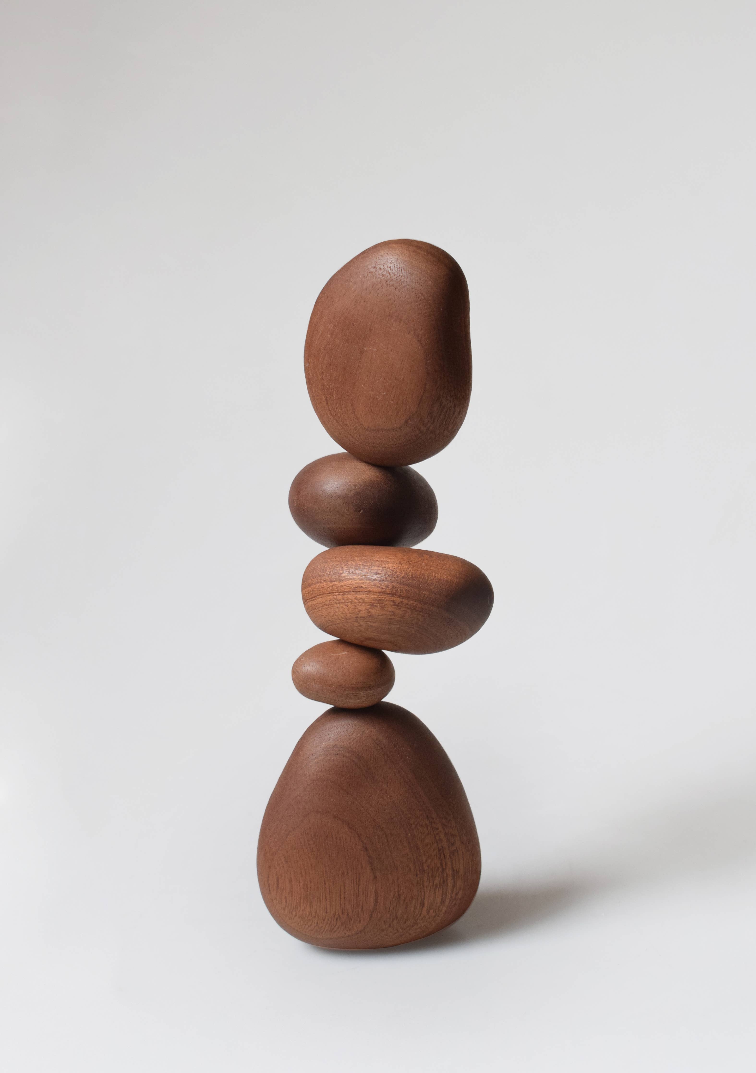 Sapele Wood Balance Stones - Zen Decor/Playful Toy/Art Gfit