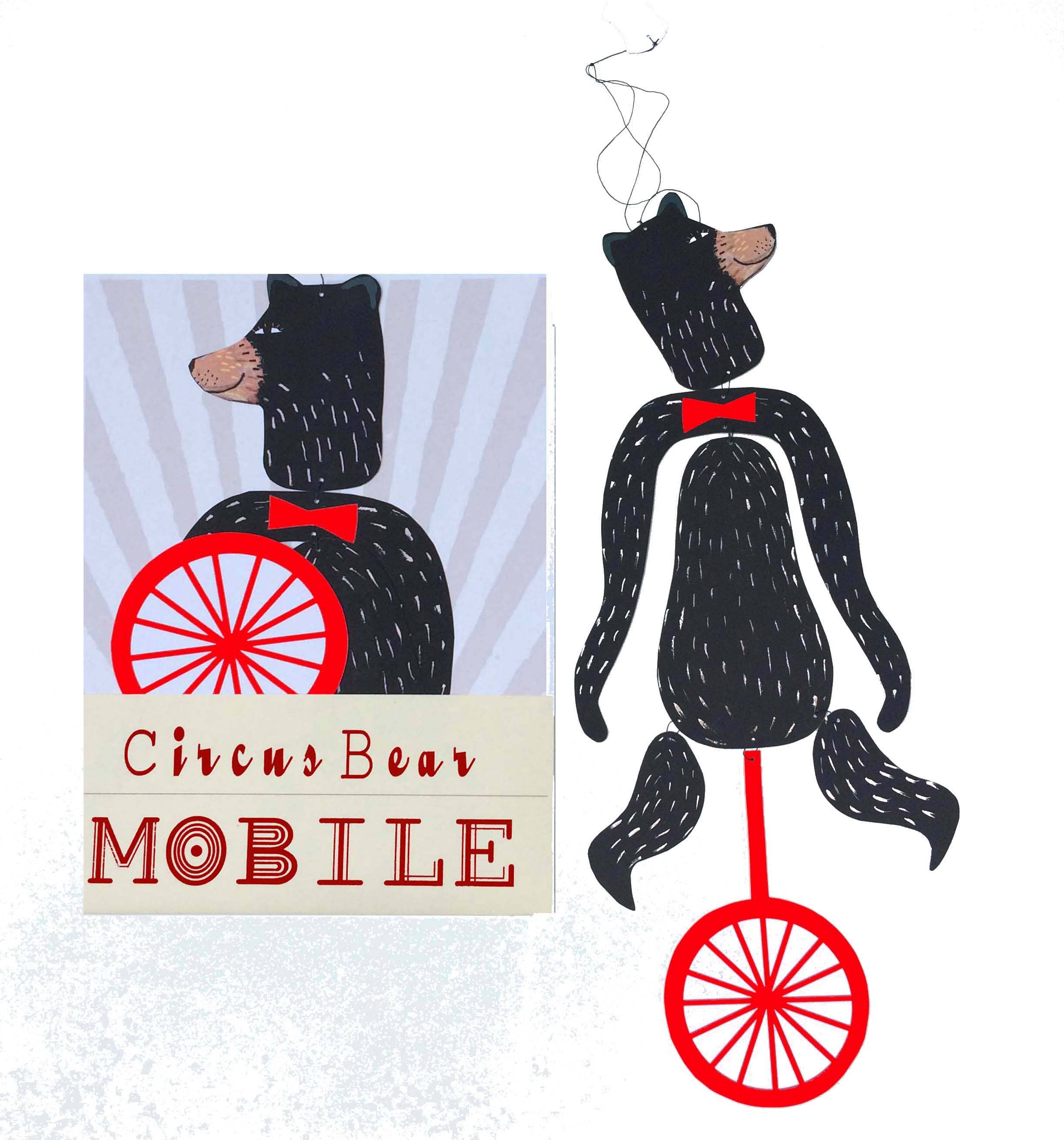 Nursery Circus Bear Kinetic Mobile