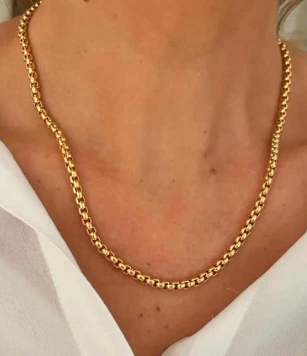 Jana - Rolo Chain Necklace Waterproof 18K Gold PVD