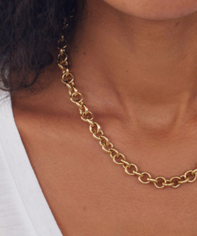 Jana - Rolo Chain Necklace Waterproof 18K Gold PVD