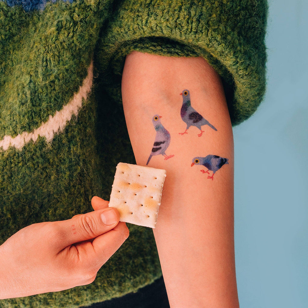 Pigeon Pals Tattoo Pair