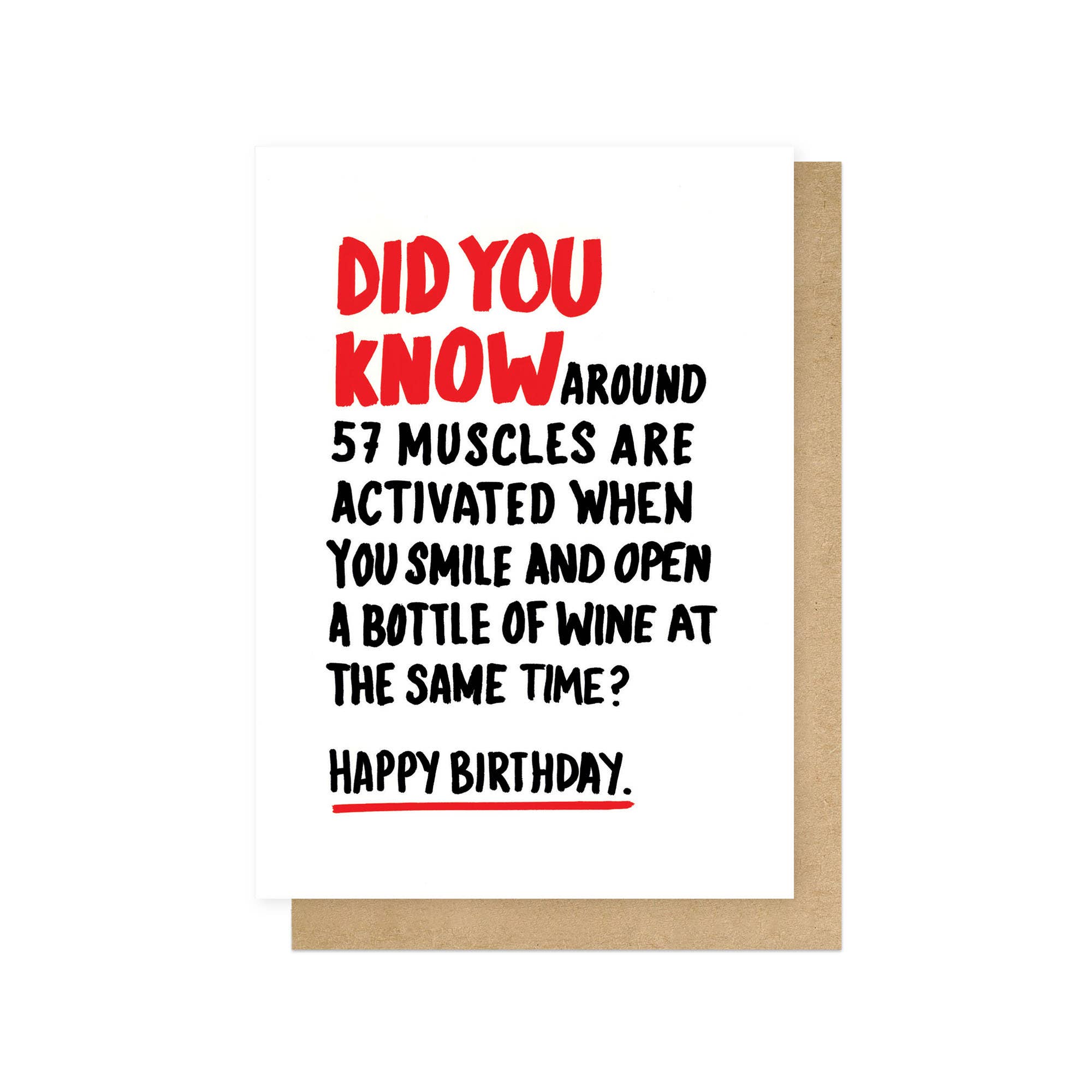Smile and Open a Bottle of Wine Greeting Card