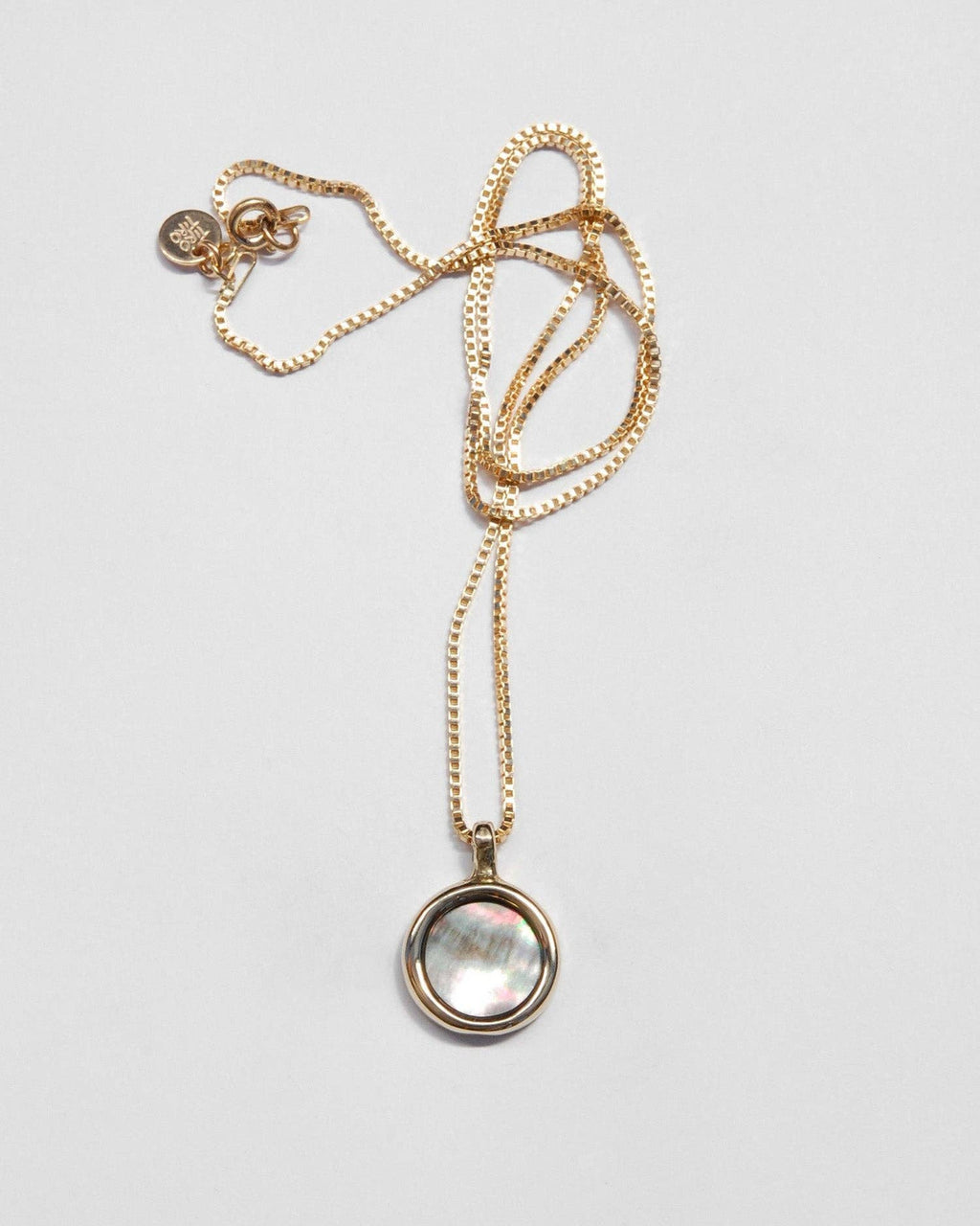 Mare Necklace in Grey Mother of Pearl - Ready to Ship