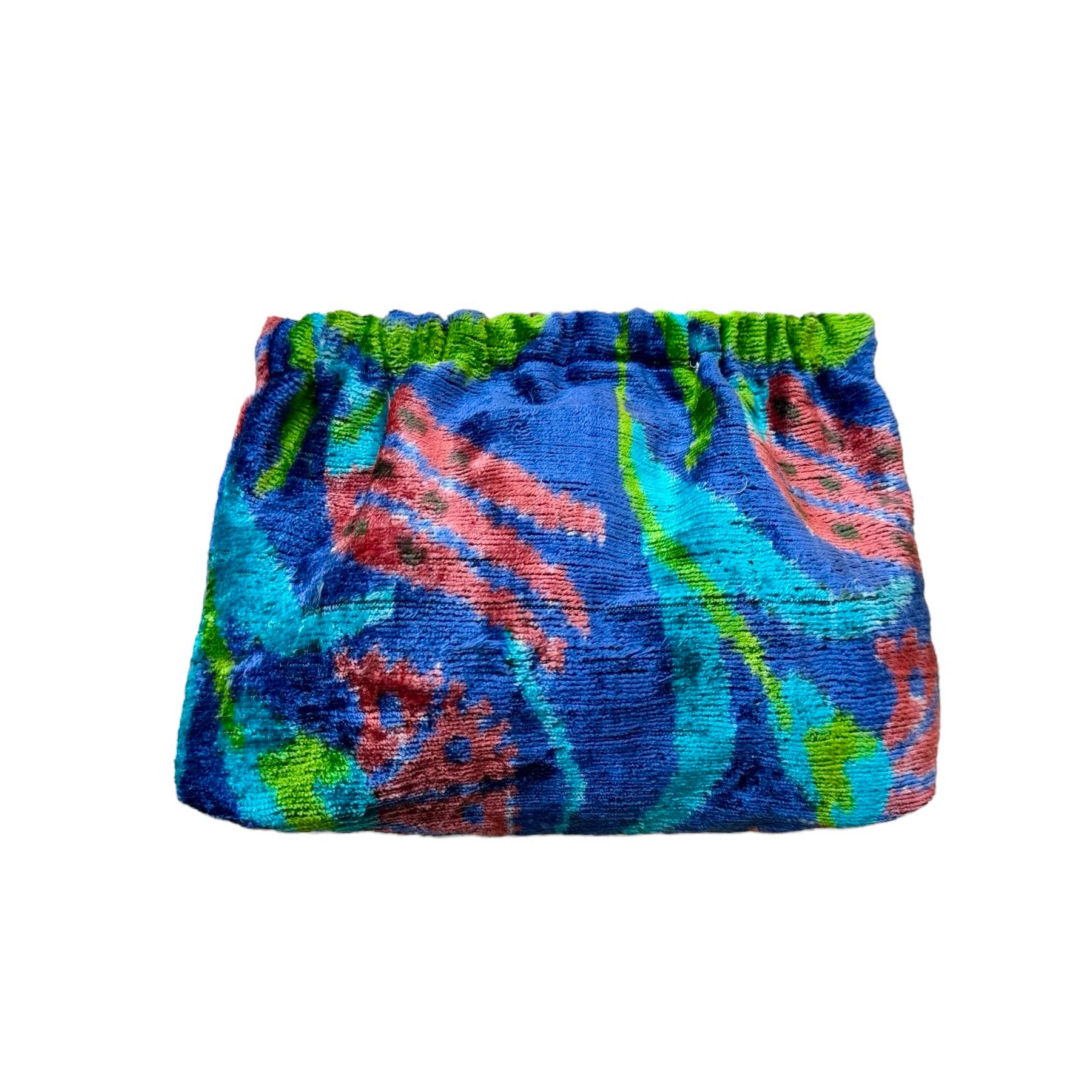 Silk Velvet Ikat Flex Hex Frame Pop-Open Clutch