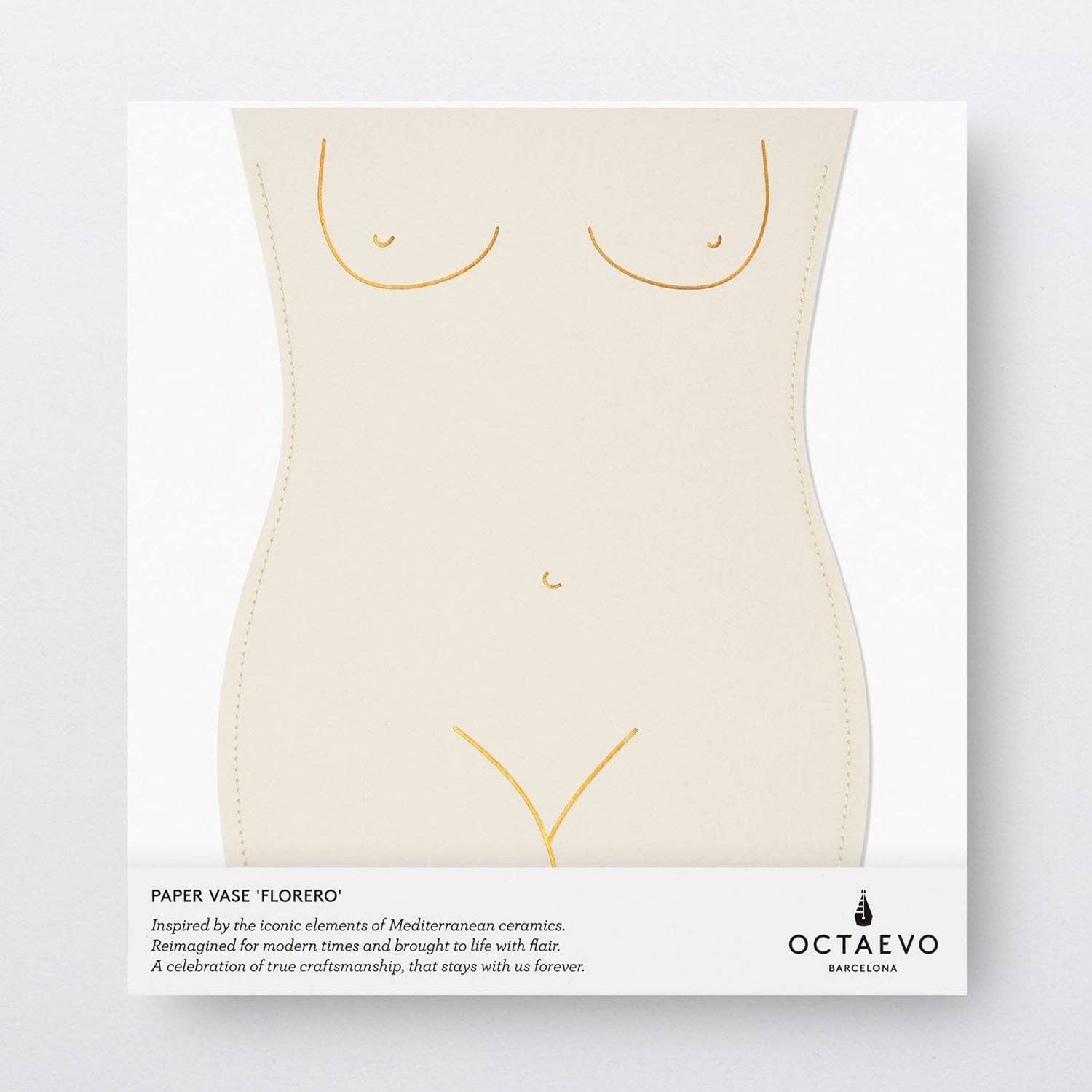 Octaevo Venus Paper Vase, Flower Vase & Card Set