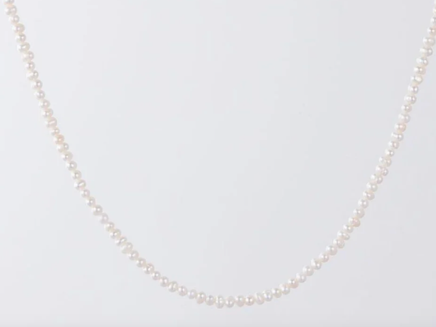 Luna Dainty Petite Fresh Water Rice Pearl Necklace