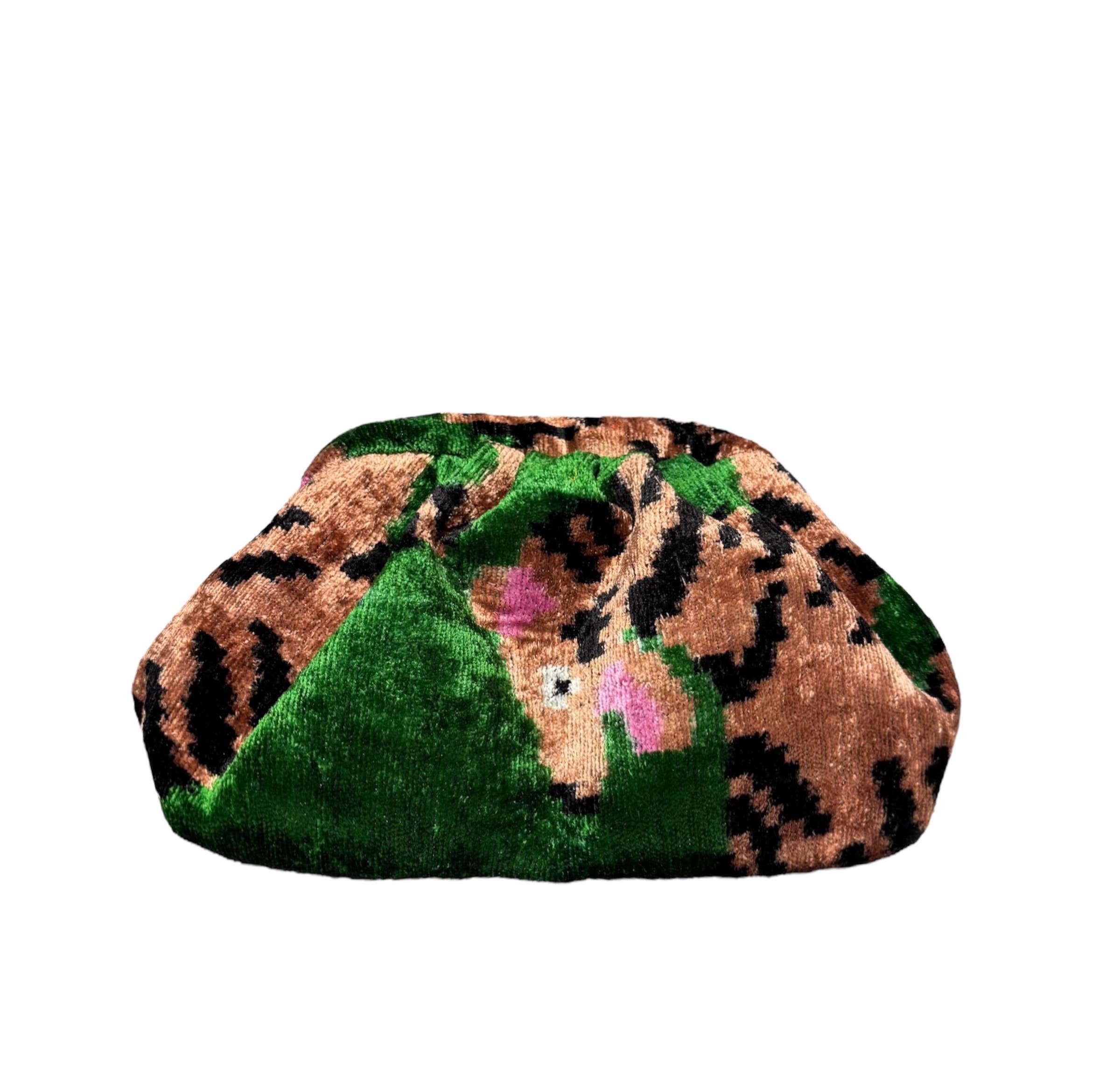 Silk Velvet Ikat Soft Clutch
