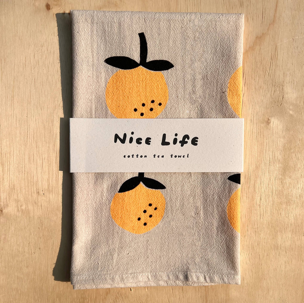 Oranges Tea Towel