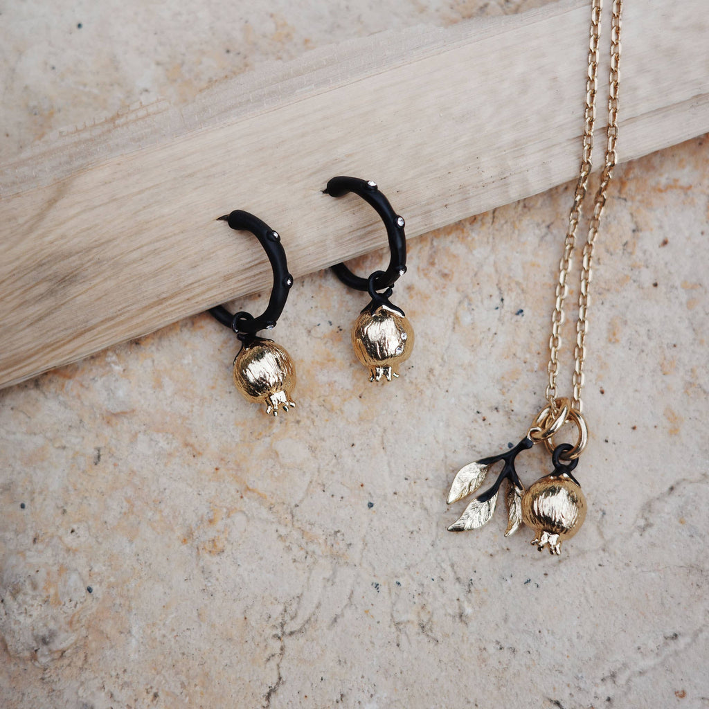 Rose Hip Gold Double Pendant Necklace