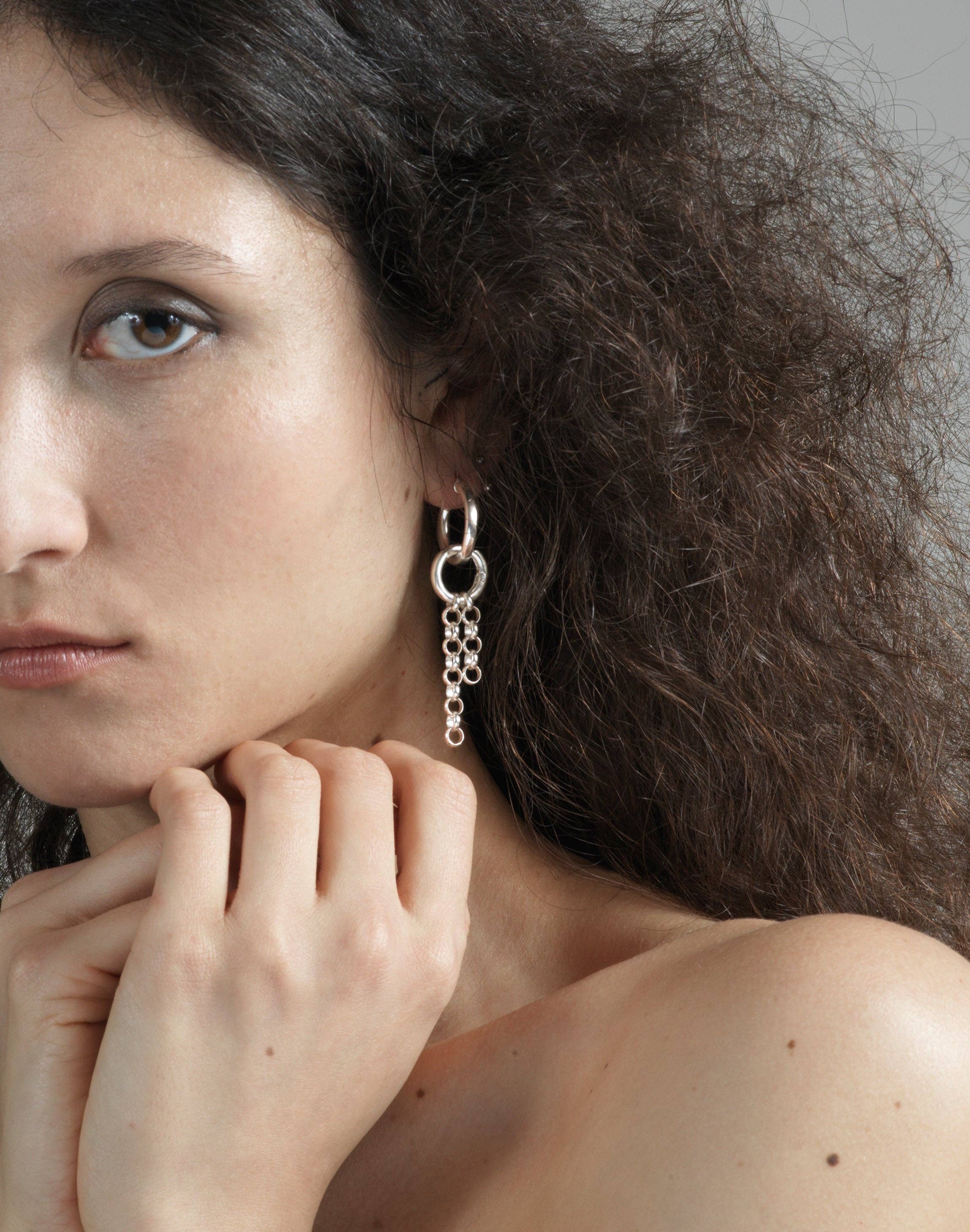 Motion Silver Earring