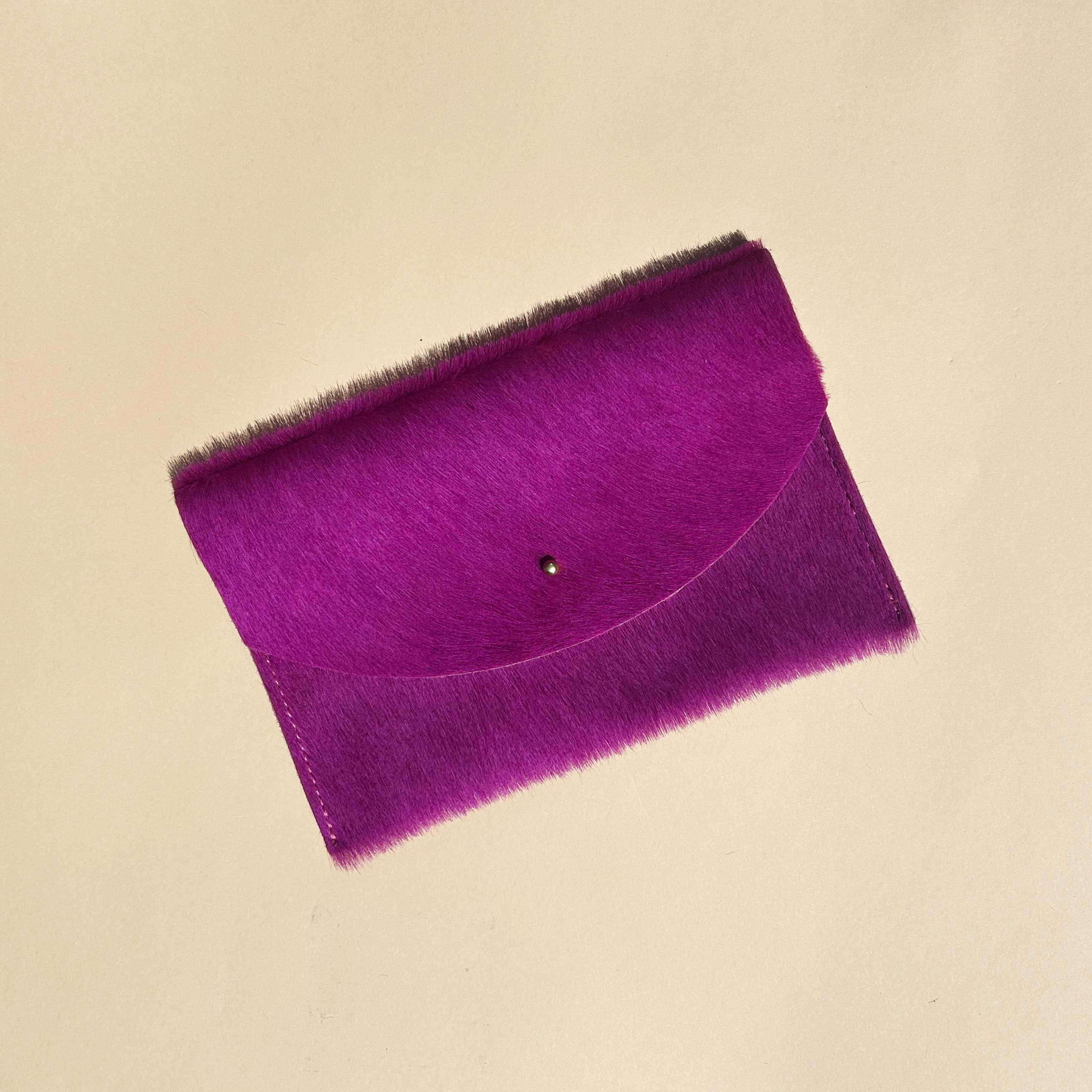 Envelope Pouch - Fuchsia Hair on Hide