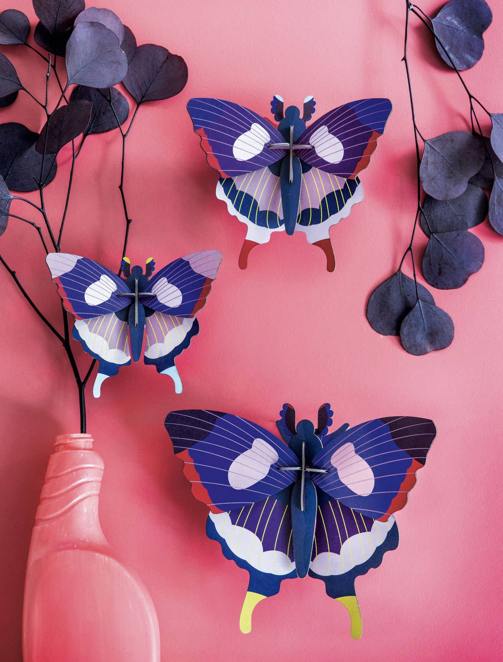 Papercraft Swallowtail Butterflies, set of 3