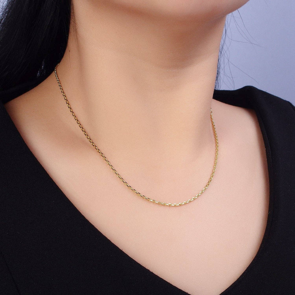 20" Gold Plated 1.8mm Cable Chain Necklace