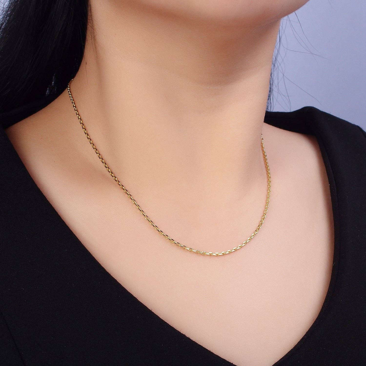 20" Gold Plated 1.8mm Cable Chain Necklace