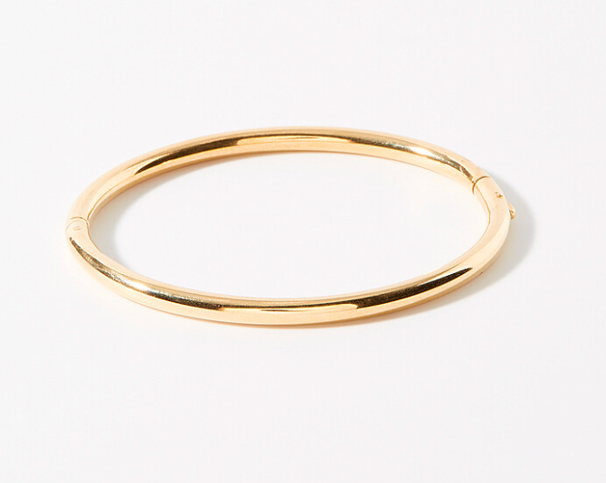 Sofia-Hinge Bangle 14K Gold Stainless Steel Waterproof