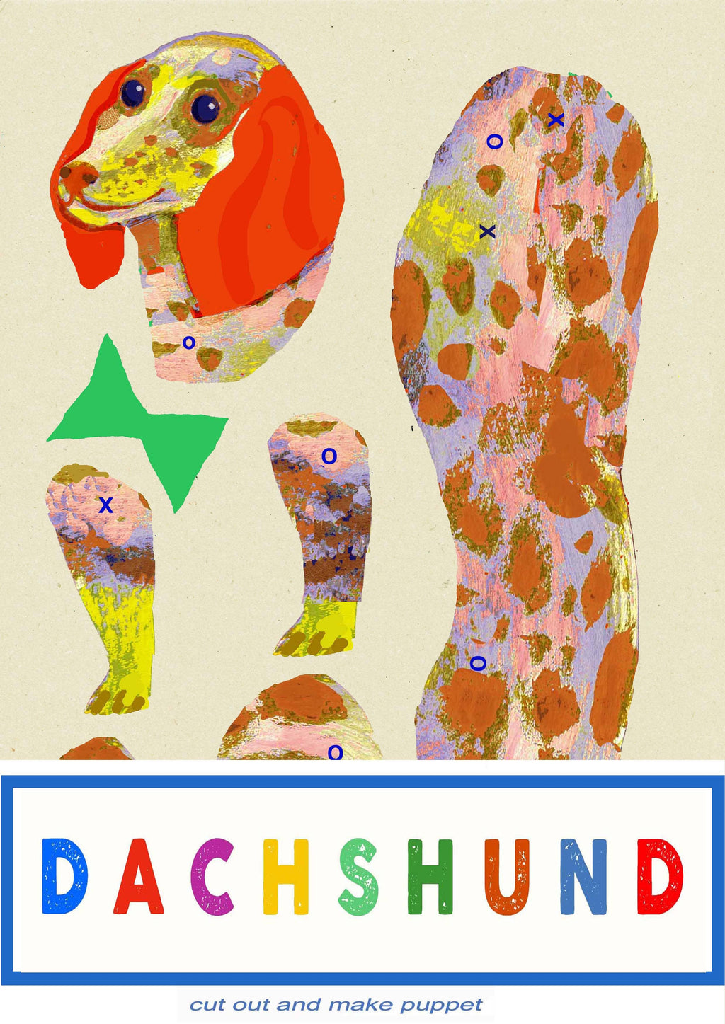 Cut and make Dachshund puppet