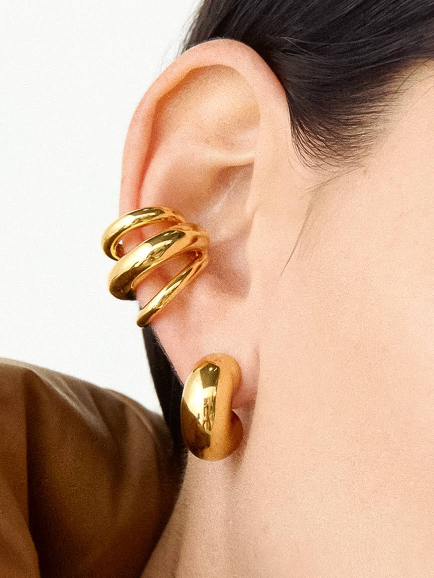 Ames 18K Gold Plated Ear Cuff
