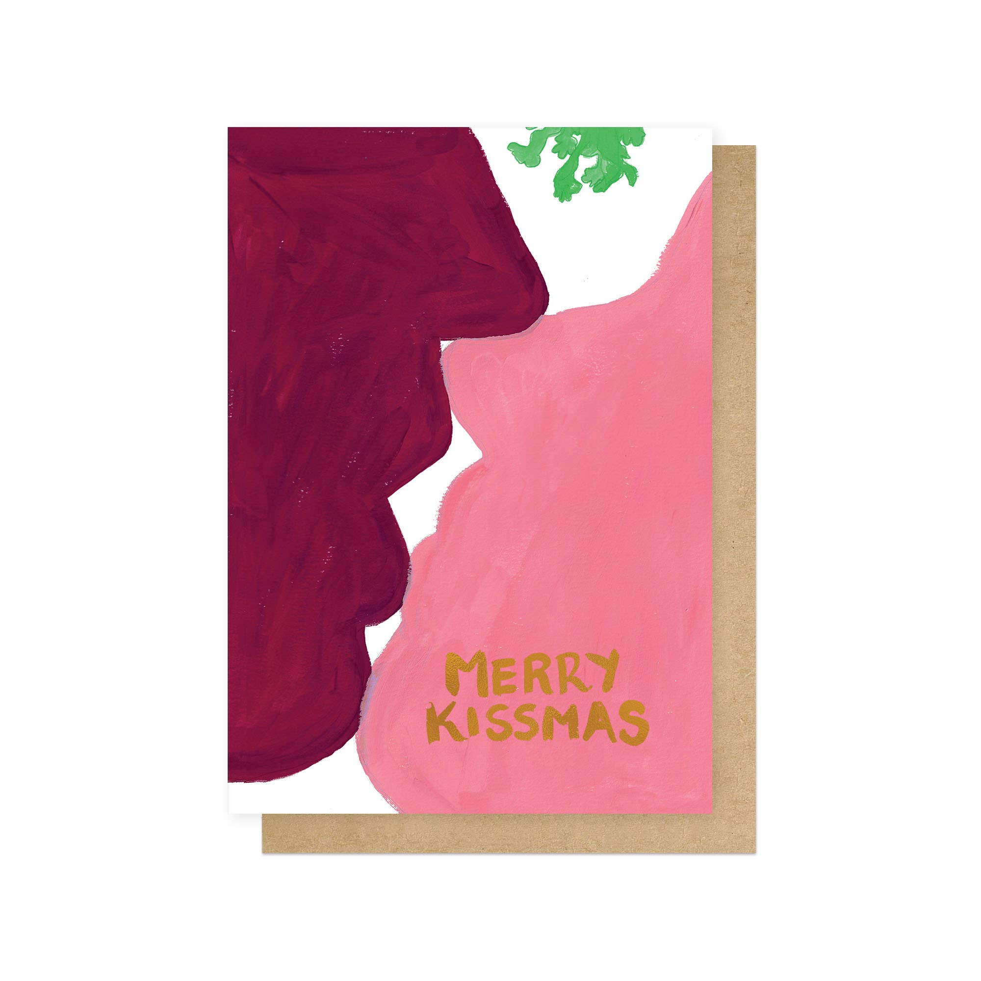 Merry Kissmas Foiled Greeting Card