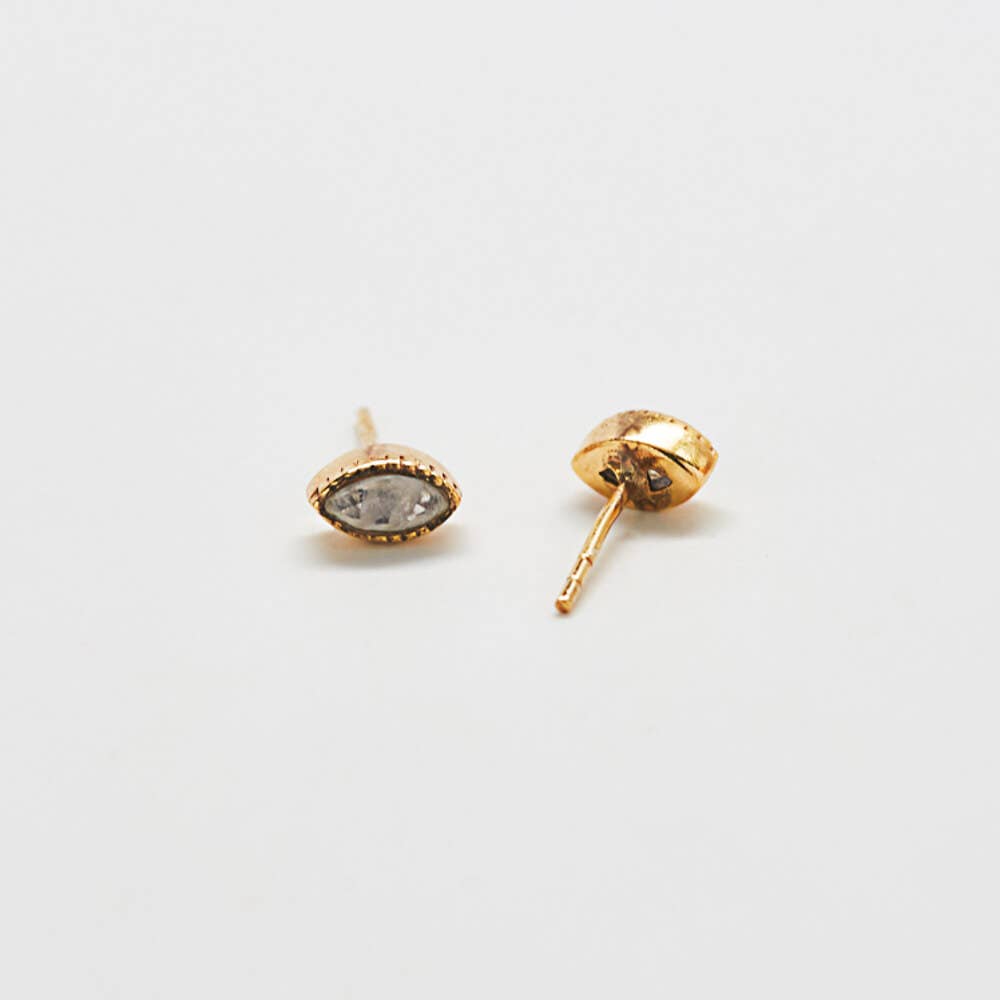 Rainbow Semi-Precious Gemstone Moonstone Teardrop Earrings
