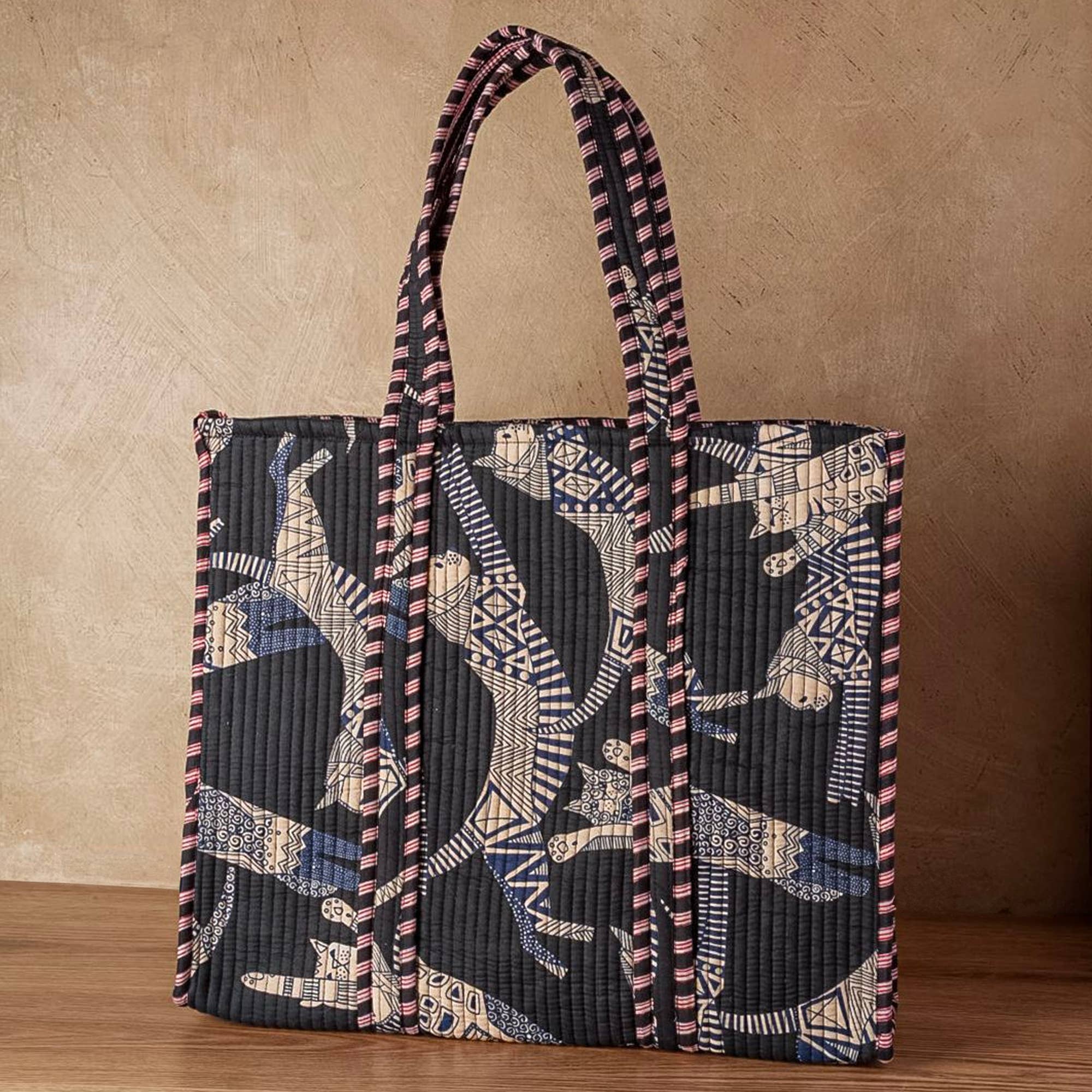 Quilted Feline Tote