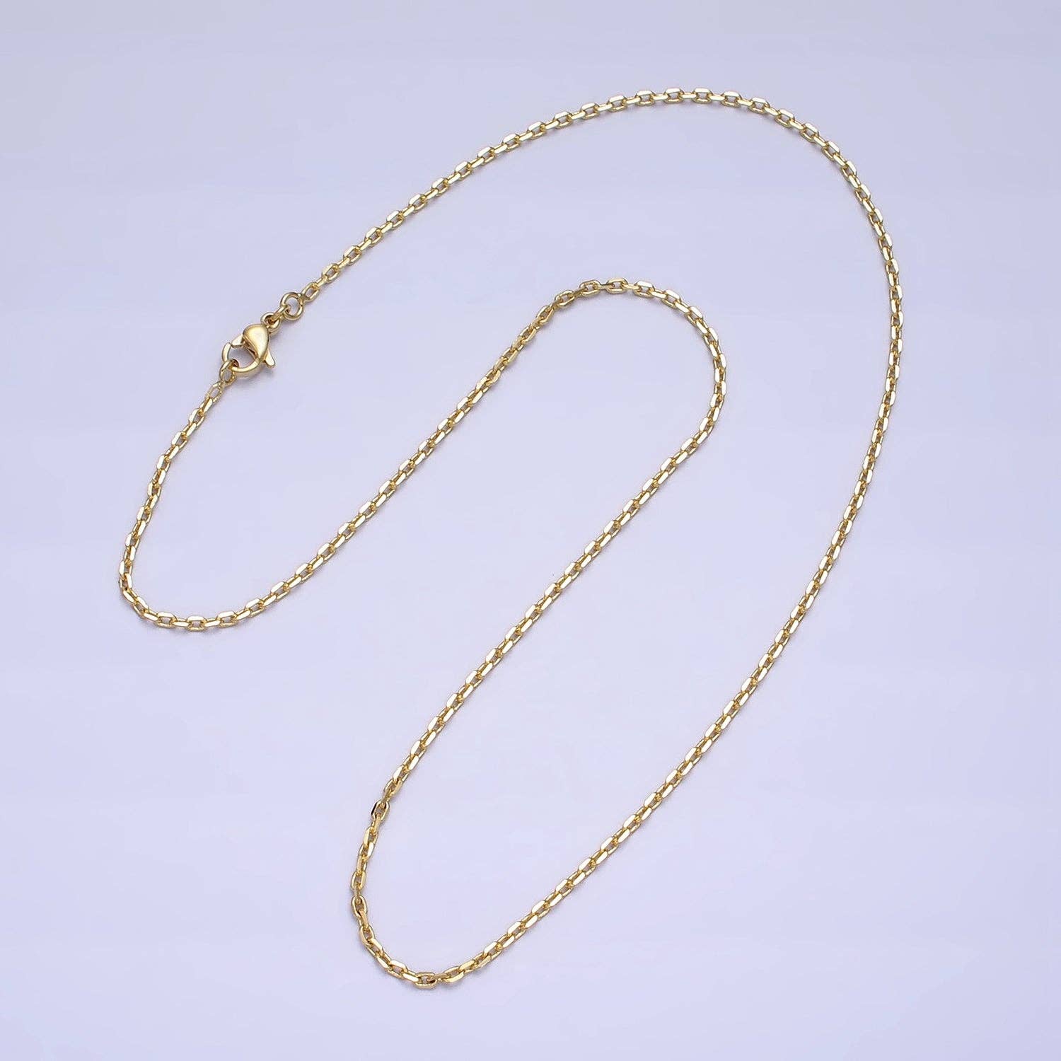20" Gold Plated 1.8mm Cable Chain Necklace