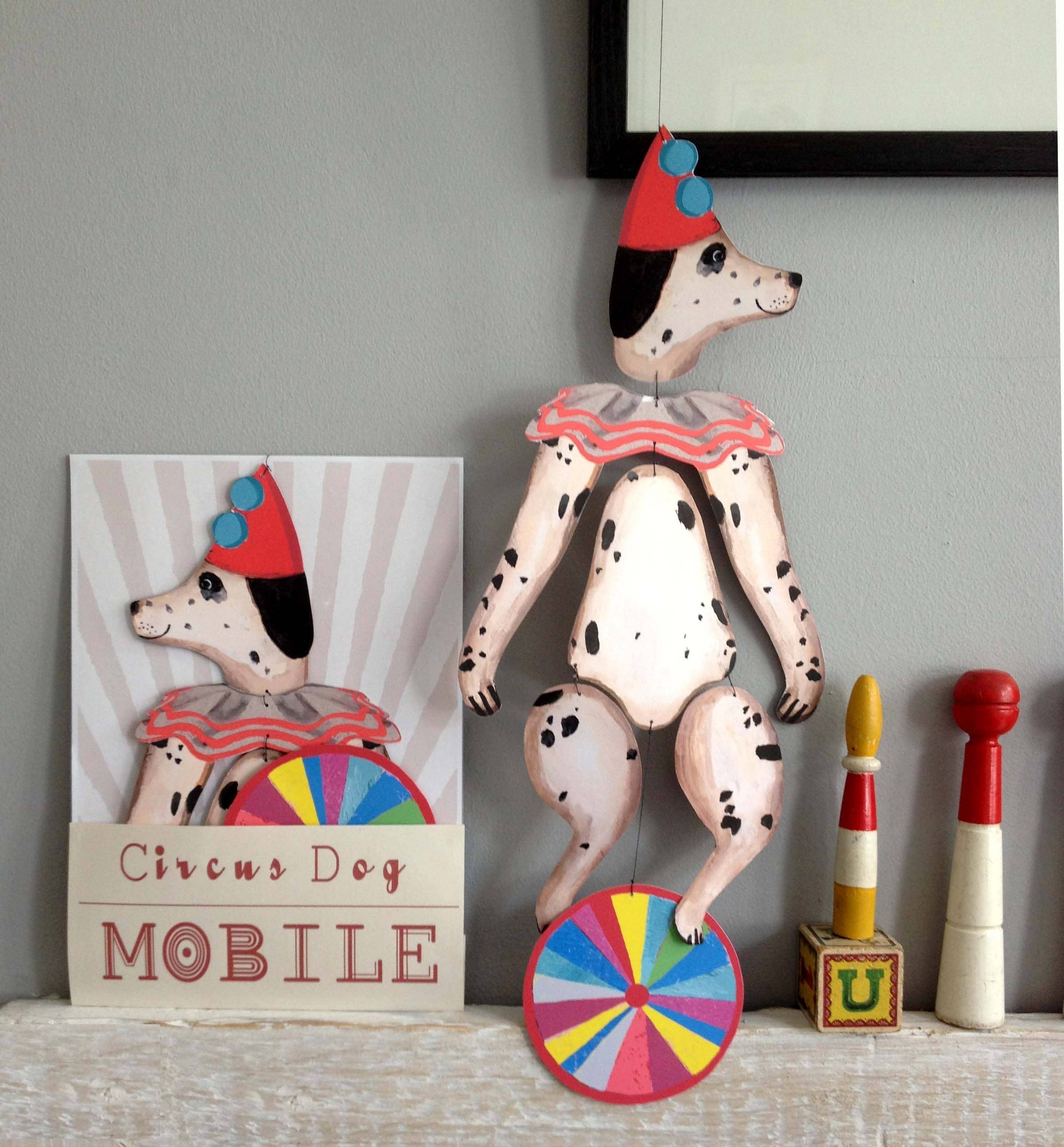 Nursery Circus Dog Kinetic Mobile