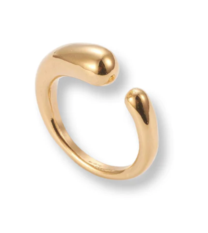 Modern Open Ring - Open Gold Steel PVD