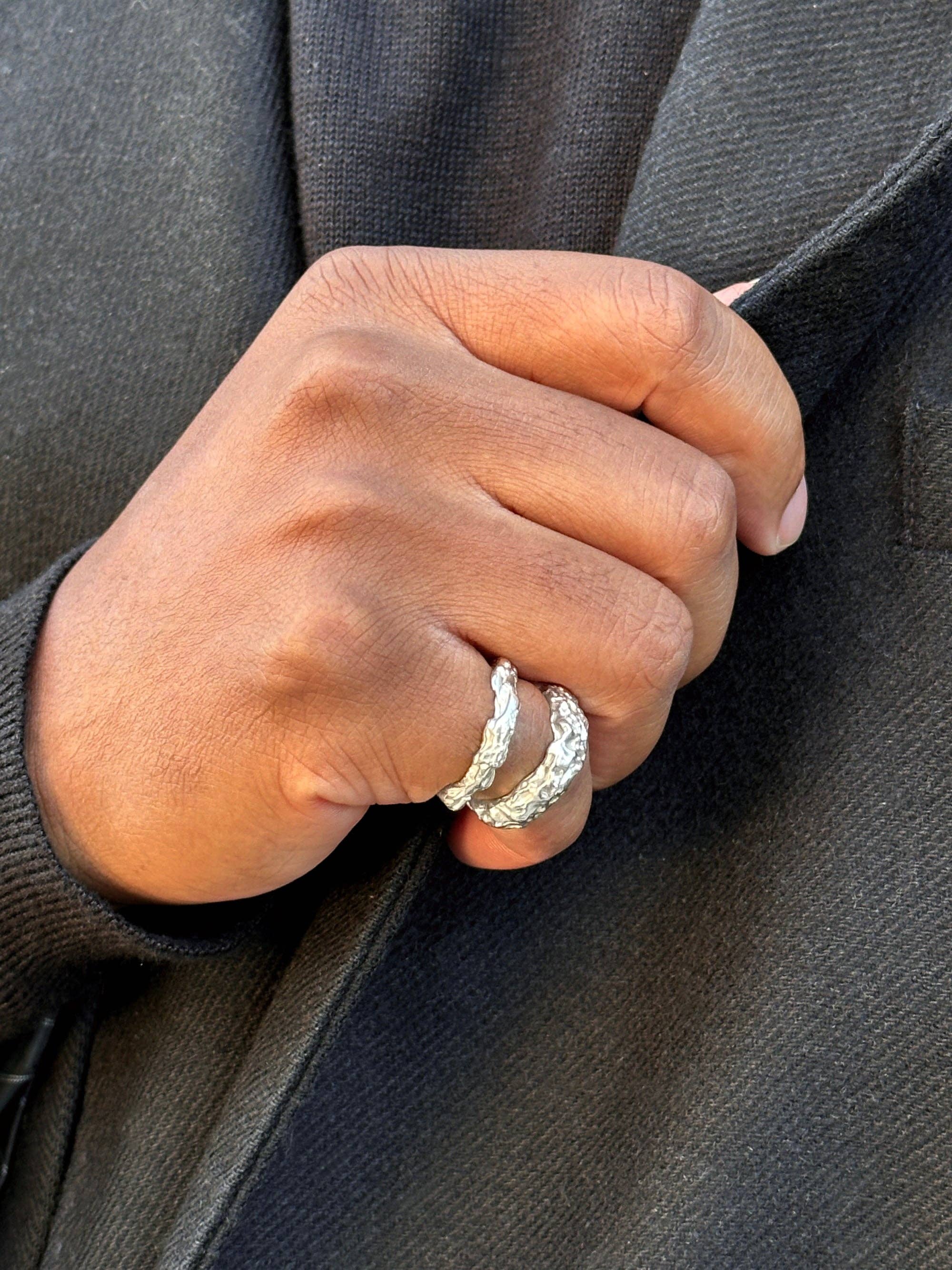 Granite Ring Silver