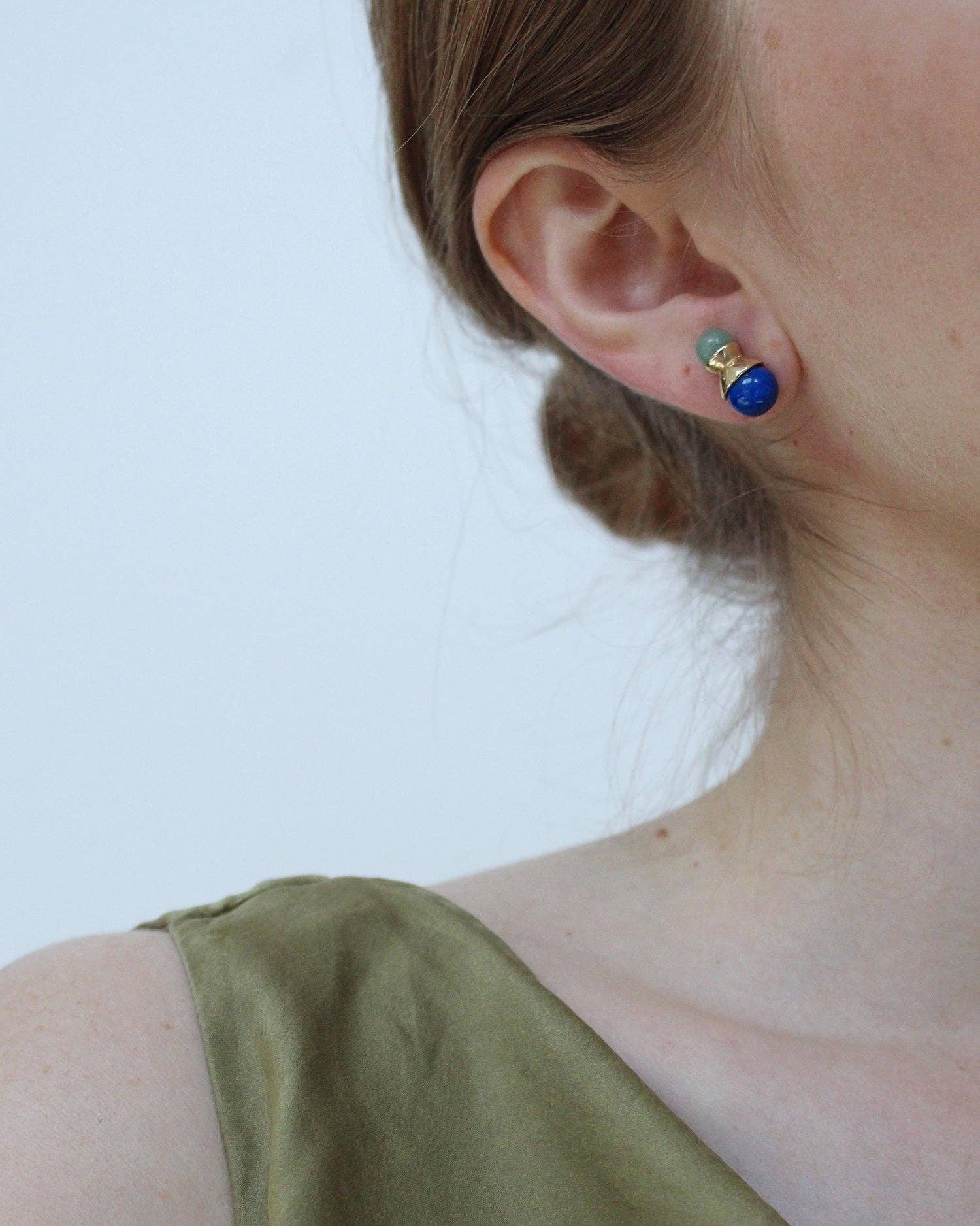 Klee Studs in Carnelian