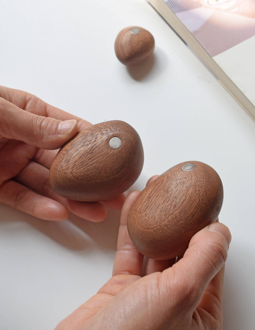 Sapele Wood Balance Stones - Zen Decor/Playful Toy/Art Gfit