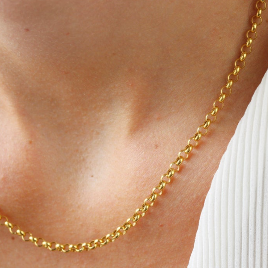 Jana - Rolo Chain Necklace Waterproof 18K Gold PVD