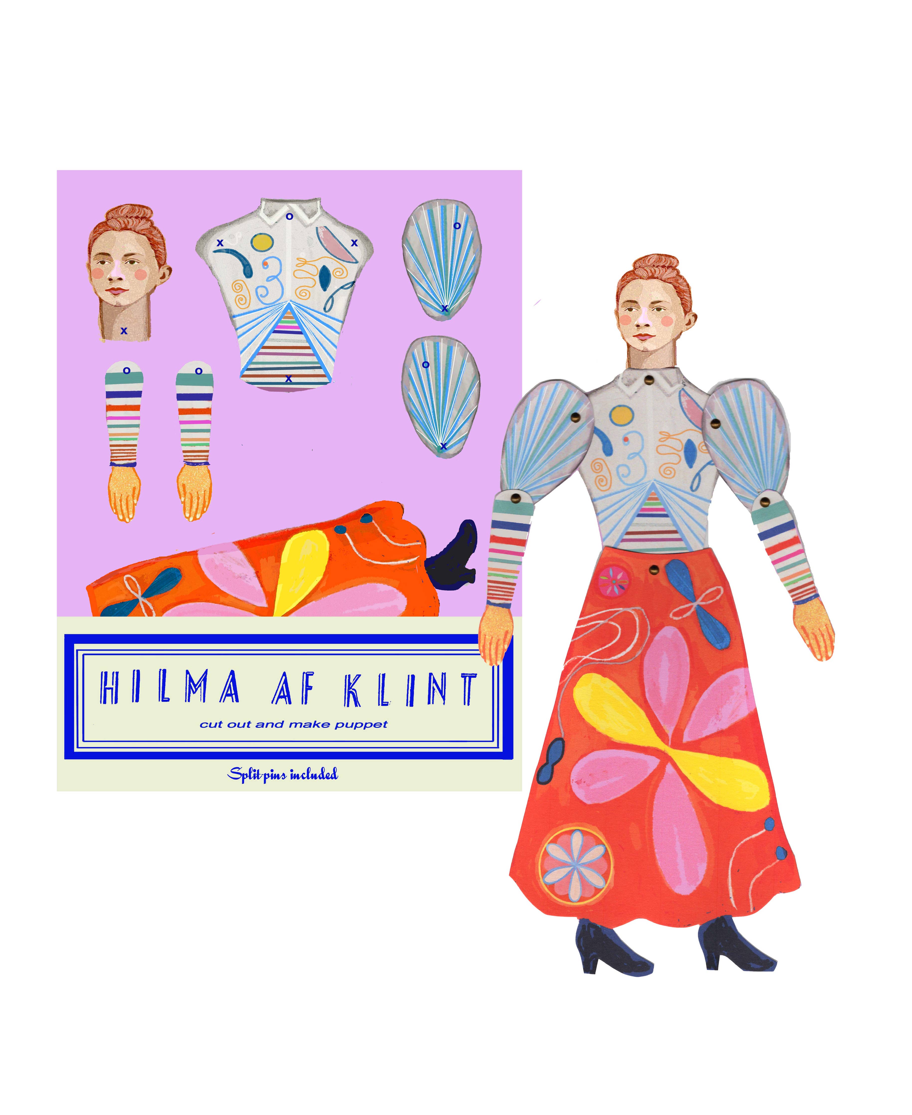 Hilma af Klint Cut and Make Puppet
