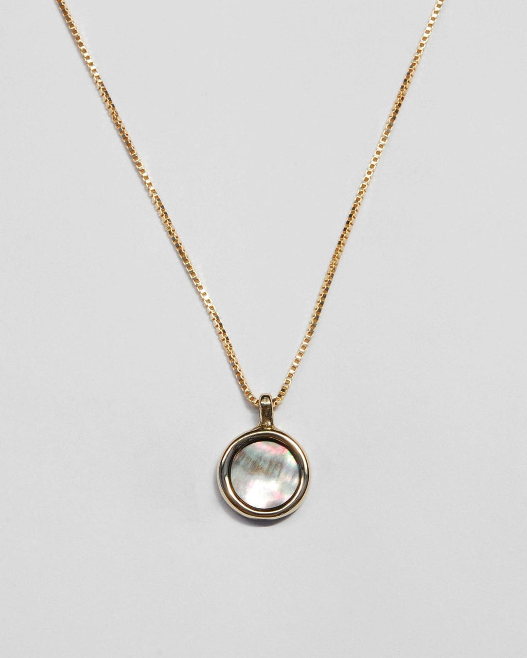 Mare Necklace in Grey Mother of Pearl - Ready to Ship