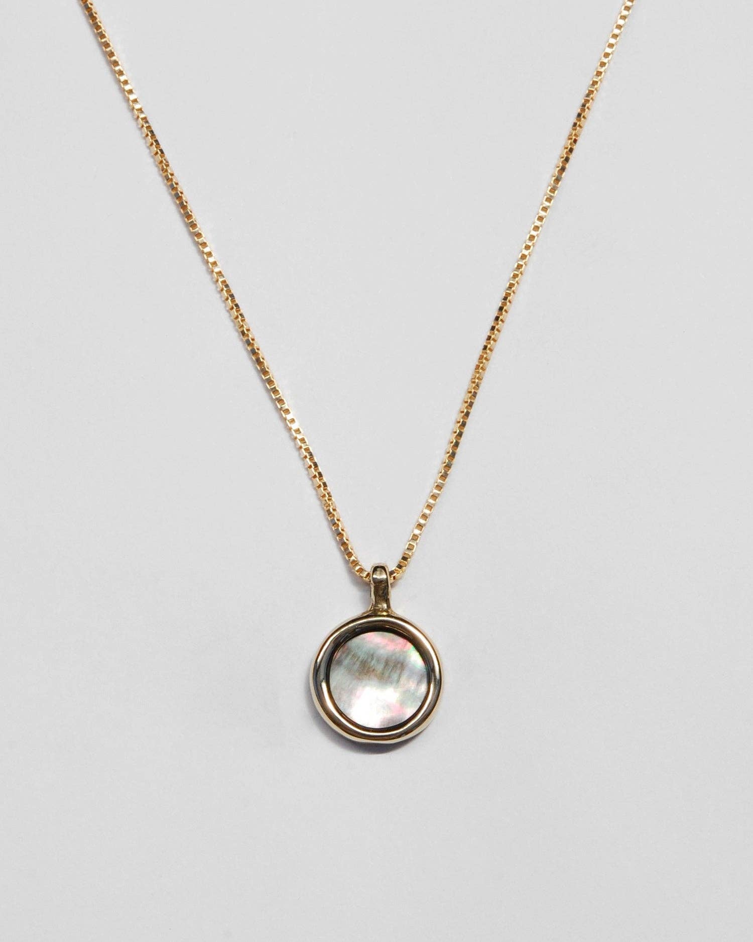 Mare Necklace in Grey Mother of Pearl - Ready to Ship