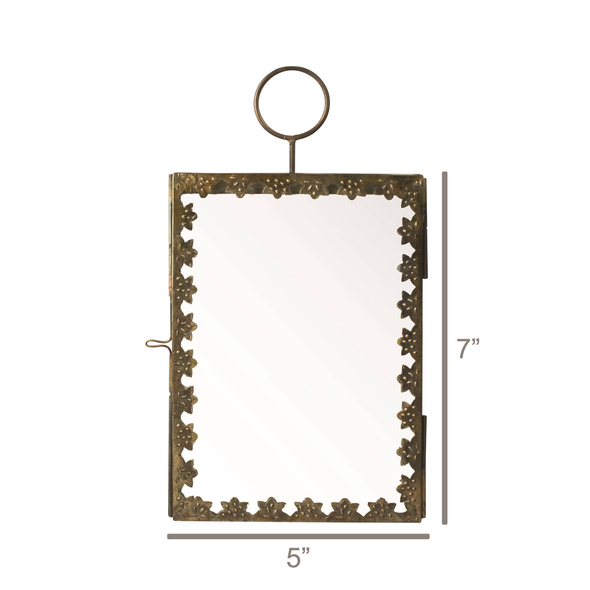 Calico Hanging Frame, Brass - 5x7