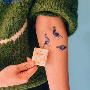 Pigeon Pals Tattoo Pair