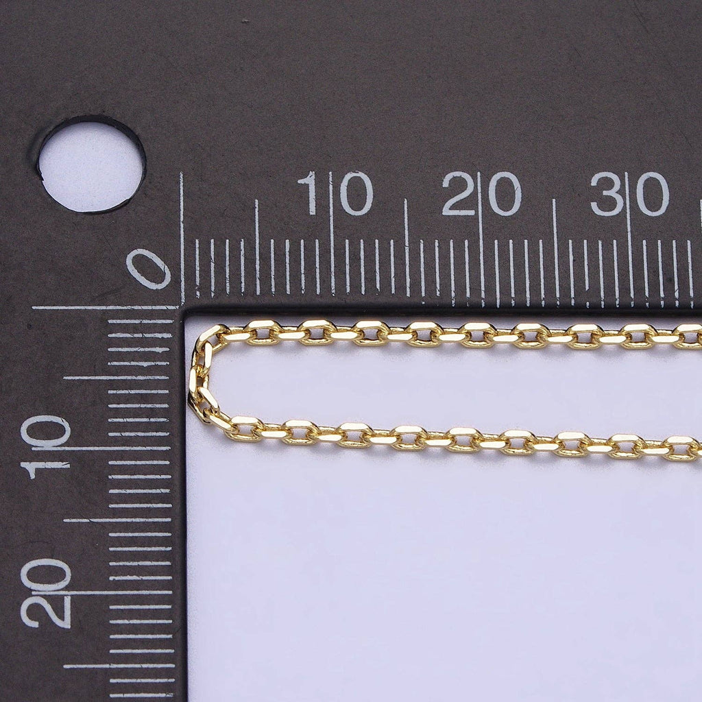 20" Gold Plated 1.8mm Cable Chain Necklace