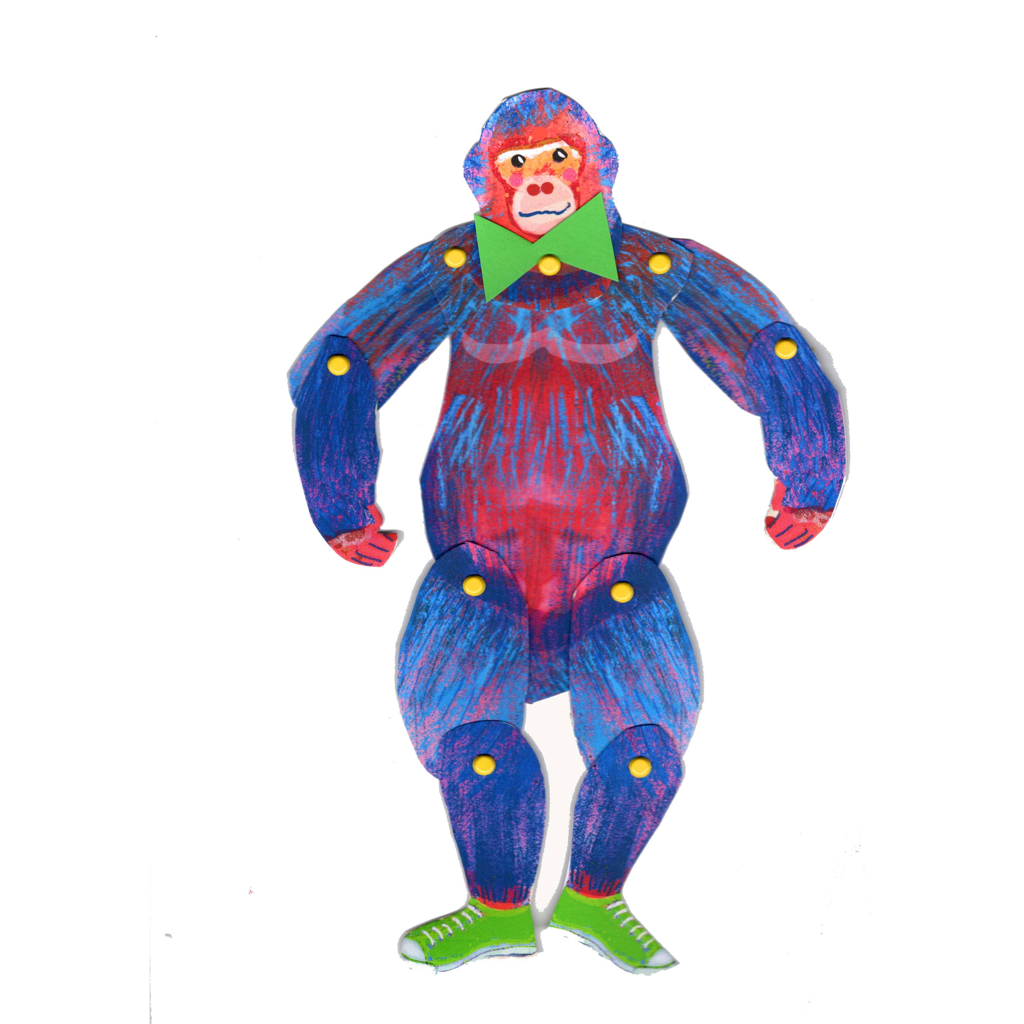 Cut and make Gorilla  puppet